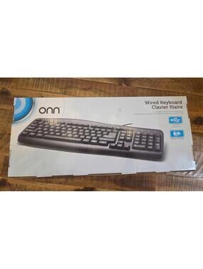 *new* Keyboard Onn Wired USB Powered Full Size, Plug and Play low price
